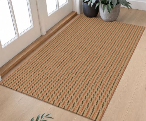 KOZYFLY 3x5 Washable Area Rug, Woven Entryway Rug by KOZYFLY
