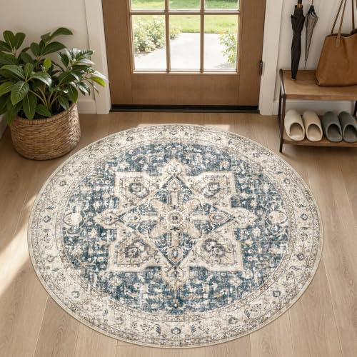 Tortania 5' Round Area Rug Living Room Rugs by Tortania
