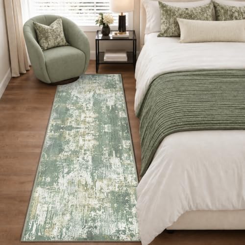 RELEANY Washable Runner 2'x8' Abstract Area Rug - Image 4