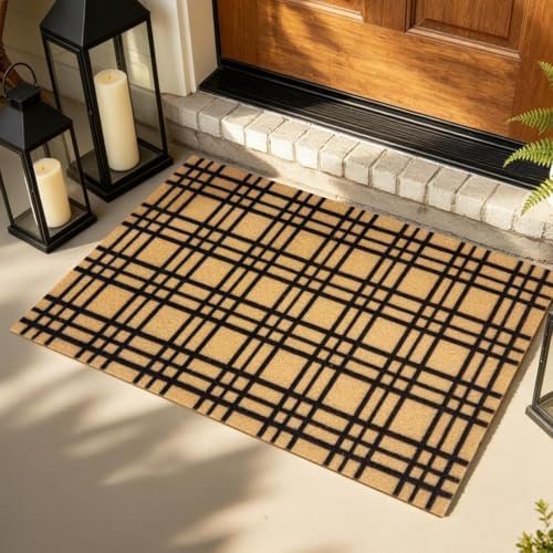 Front Door Mat, Non Slip Outside Entrance Welcome Mat 17"x30" by PKFEDR
