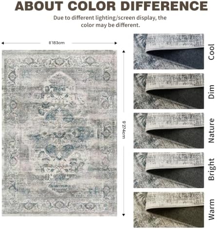 Washable 6x9 Area Rugs, Non Slip Rug - Image 2