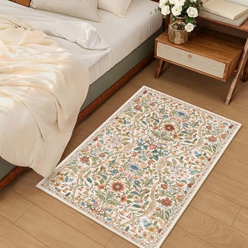 Floral 2x3 Entryway Rug Washable Doormat Indoor Throw Rug - Image 2