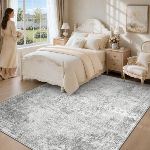 Zomfy 6x9 Area Rugs for Living Room: Washable Vintage Boho Medallion Non Slip - Image 2