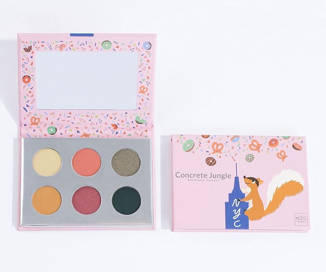 M2U NYC Eyeshadow Palette, Eye Shadow, Makeup Palette, Eye Shadow Palette Makeup, Makeup Palettes, 6 Tones/Shades, Multiple Colors from Nude to Bold (Green/Yellow Pop Colors)