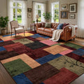 Large Area Rugs for Living Room, Modern Geometric Patchwork Carpet Non-Slip by Chewoo