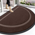 OLANLY Half Circle Front Door Mat Outside 71x47 All-Season Rubber Doormat by OLANLY