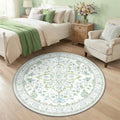 RELEANY Washable Area Rug, Round 4ft by RELEANY