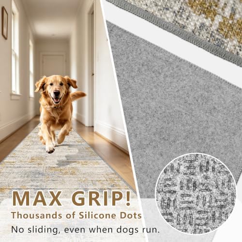 Modern Hallway Runner Rug 2x6, Textured Non Slip Carpet Runner - Image 6
