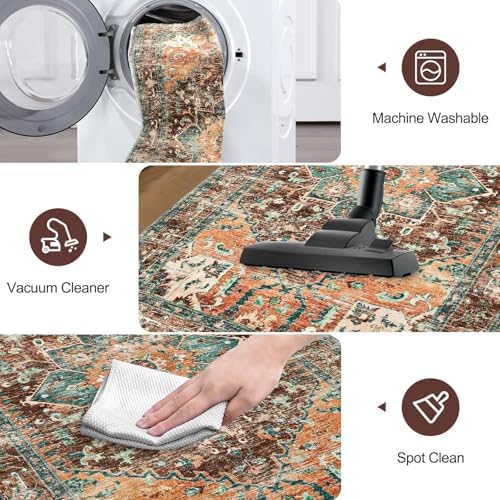 Yamaziot Washable Runner Rug Set of 3, Non-Slip Boho Hallway Kitchen Rug - Image 5