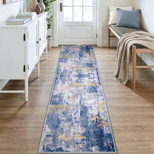 RELEANY Washable Runner 2'x9' Abstract Area Rug - Image 2