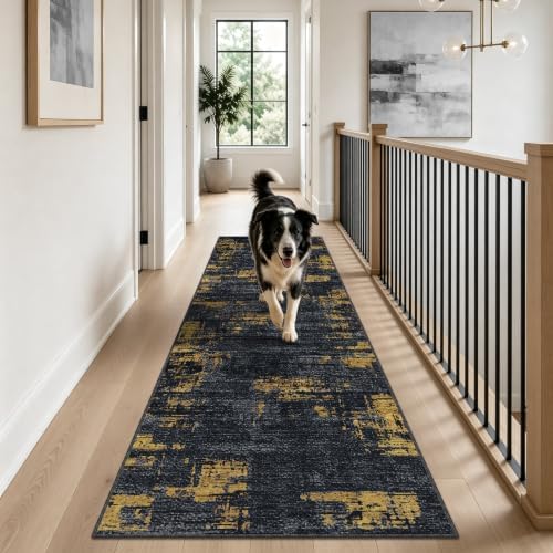 Hallway Runner Rug 2x8 Textured Non Slip Carpet Runner - Image 2