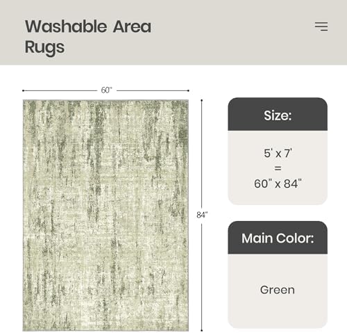 Valenrug Washable Rugs 5x7, Non Slip Large Area Rugs - Image 2