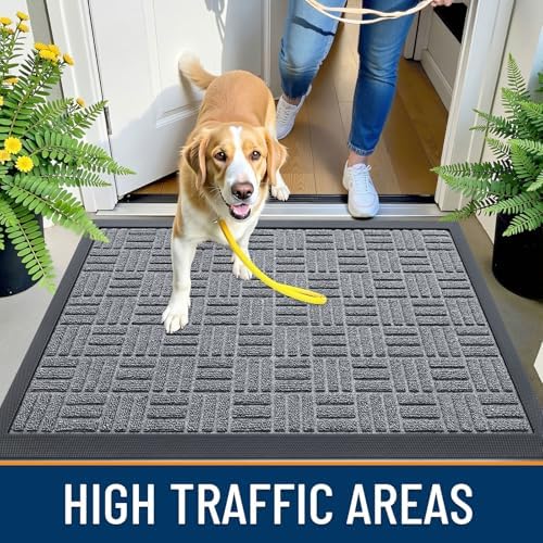OLANLY Front Door Mat Outside Entrance 29.5x17, Heavy-Duty Rubber Doormat - Image 6