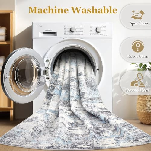 5ft Round Rug, Circle Area Rugs - Image 5