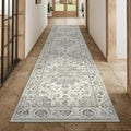 2x8 Green Neutral Runner Rug by WondRg