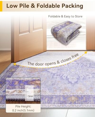 RELEANY Washable Area Rug, Runner 2'6"x12' - Image 6