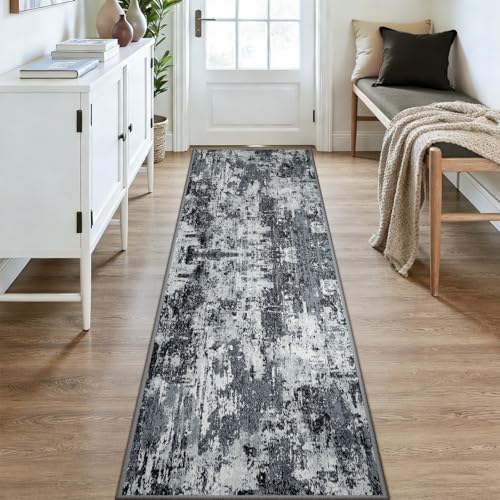 RELEANY Washable Runner 3'x9' Abstract Area Rug - Image 2