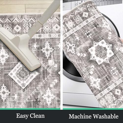 HEBE Boho Kitchen Rugs Set of 3, Non Slip Washable Kitchen Mats - Image 5