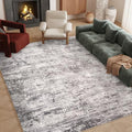 8x10 Black Gray Washable Area Rug by Unknown