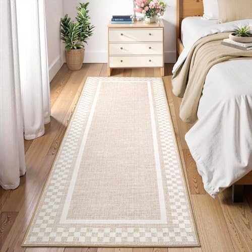 Garvee Hallway Runner Rug 2x6 Washable Checkered Rug - Image 2