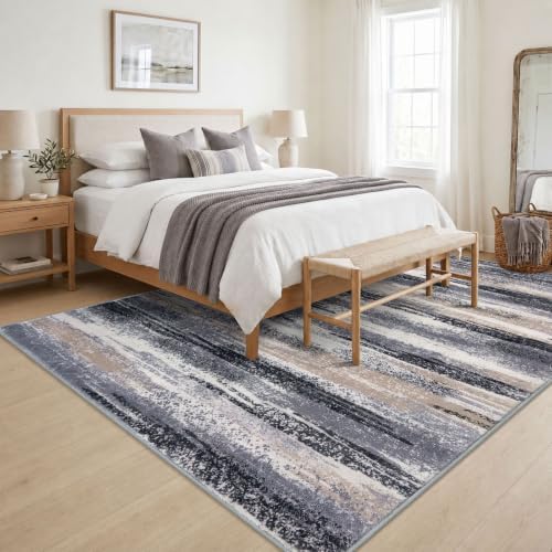 Lansny Modern Abstract 8x10 Area Rugs - Image 4