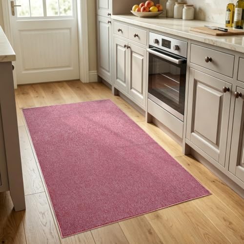 3x5 Red/White Area Rug Washable Non-Slip Soft Thin - Image 2
