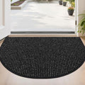 BEQHAUSE Dirt Trapper Door Mat 24" x 36" Half Circle Non Slip Rugs by BEQHAUSE