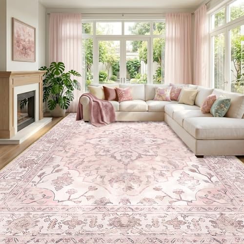 RELEANY Washable Area Rug, Large 9'x12' by RELEANY