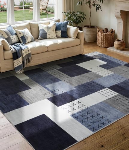 YIHOUSE Modern Geometric Patchwork Rugs - Image 7