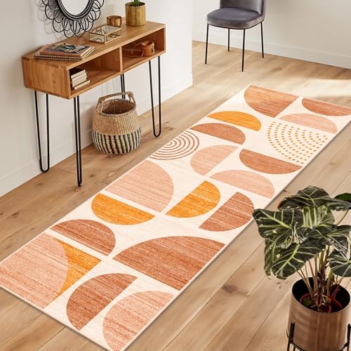MUJOO Boho Runner Rug Washable, 2x6 Area Rugs Non Slip Modern Abstract - Image 2