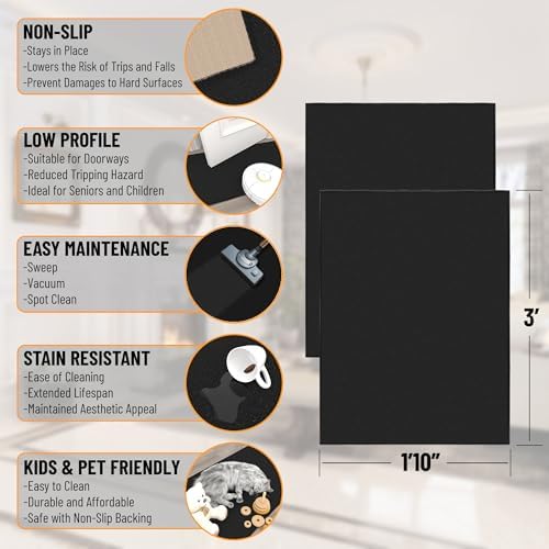 Ottomanson 24x36 Entrway Rug 2 Pack – Indoor Door Mat - Image 2