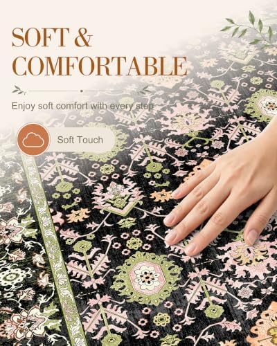 OLANLY 3x5 Washable Accent Rug, Soft Non Slip Carpet - Image 4