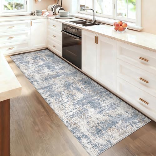 XLUEZ 2x7 Runner Rug for Hallway, Washable Modern Abstract Runner Rugs Neutral - Image 4