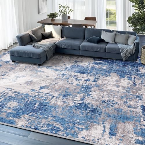 RELEANY Washable 7'x9' Abstract Area Rug by RELEANY