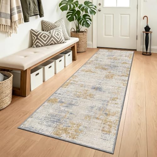 Modern Hallway Runner Rug 2x6, Textured Non Slip Carpet Runner by TTelephant