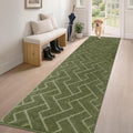 PURRUGS Hallway Runner Rug, Sage Green by PURRUGS