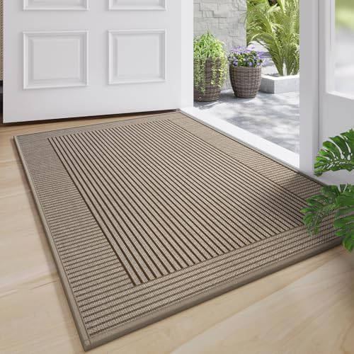 Door Mat 17"x30", Thin Dirt Trapper Entryway Front Doormat by QiCaiJia