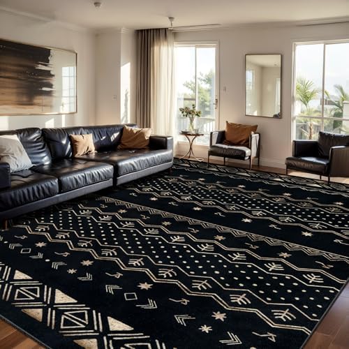 SERISSA 8x10 Washable Non-Slip Boho Area Rug by SERISSAHomeDecorCollection