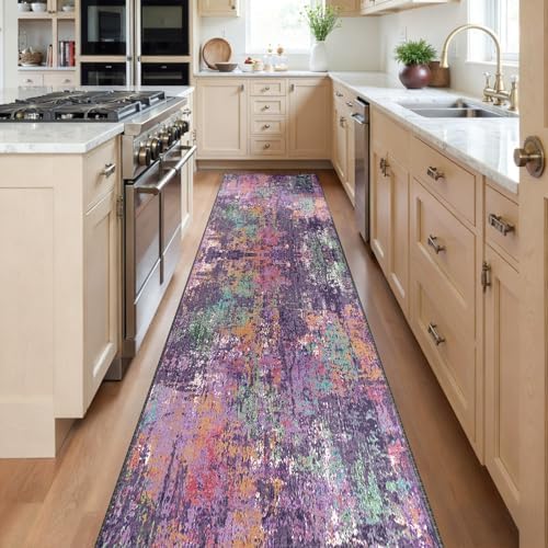 RELEANY Washable Runner 2'x8' Abstract Area Rug by RELEANY