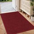 Front Door Mat Indoor Entrance Welcome Entry Mat Red 36"x59" by NaolotureHome
