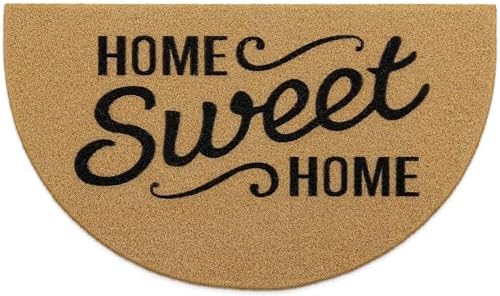 OLANLY Half Circle Door Mat 30x17, Low Profile Doormat by OLANLY