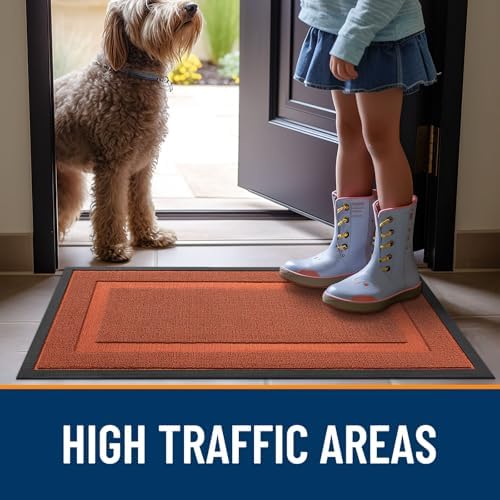 OLANLY Front Door Mat Outside 59x34, All-Season Heavy-Duty Rubber Doormat - Image 6