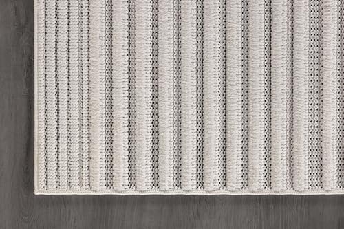 CAMILSON Modern Rug 8x10 Luxury Swirl Curved Micro Loop Area Rugs Soft High-Low - Image 7