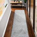 ORINOVA Fuzzy Grey Fluffy Washable Runner Rugs by ORINOVA
