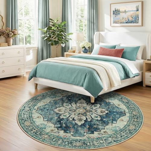 RELEANY Washable Area Rug, Round 7ft - Image 2