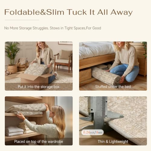 PureCozy 2x8 Beige Neutral Runner Rug - Image 6
