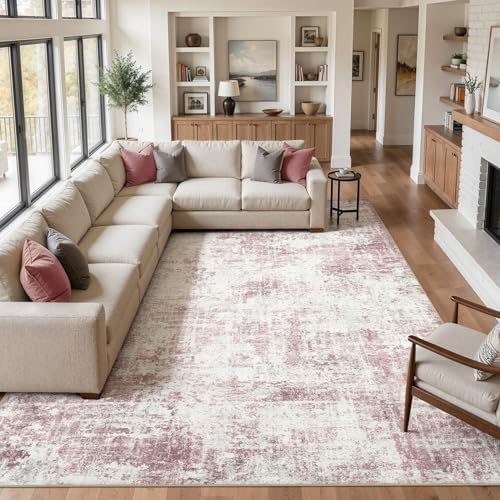 cotiled 5x7 Area Rug for Living Room, Abstract Washable Carpet - Image 5