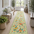 JOLLYVOGUE Floral Runner Rug 2x8, Washable Rug by JOLLYVOGUE