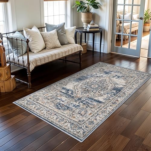 YOUFORTONG Washable Rug 3x5 Area Rugs: Soft Ultra Thin Low Pile Mat Machine - Image 2