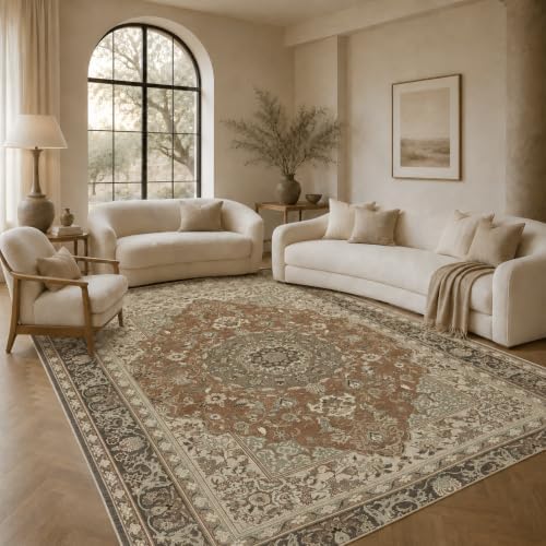 10x12 Area Rugs Washable Large Vintage Rug by Unknown